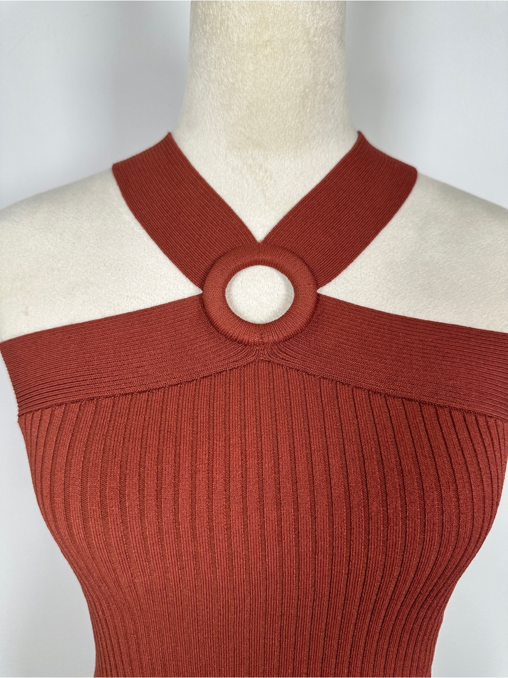 Sandro Paris Rib Knit Halter Top | Size 1 - Picture 2 of 6